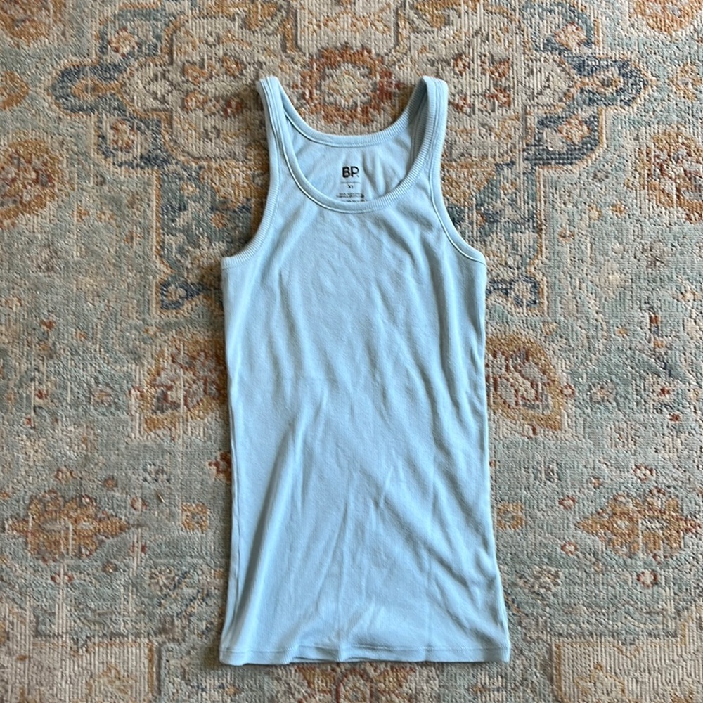 BP. Ribbed crewneck tank (baby blue - xs)
